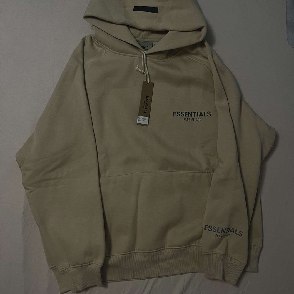 Essentials cream hoodie